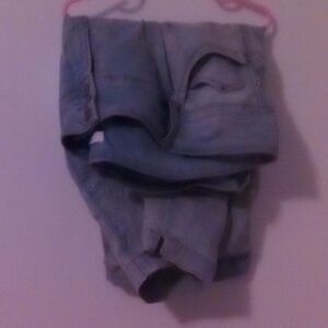 Light Blue Capri Jean Shorts